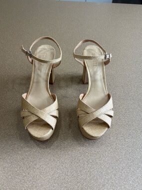 Schutz Raffia Style Platform Heels